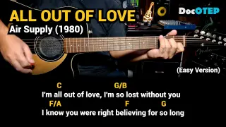 All Out Of Love - Air Supply (Easy Guitar Chords Tutorial with Lyrics)