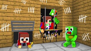 SAVING BABY MIKEY FROM DEADLIEST PRISON BY GLITCH FAMILY IN MINECRAFT!