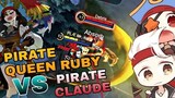 RUBY THE PIRATE QUEEN VS CLAUDE THE PIRATE STEALER | RUBY GAMEPLAY | ikanji | MOBILE LEGENDS√