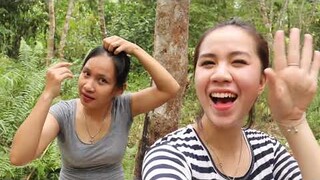 Kehutan lagi bertemu Yola||gadis dayak Kalimantan 💕cantik dan rajin