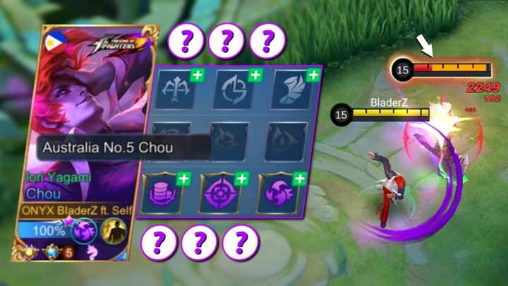 CHOU BEST EMBLEM SET FOR ONE SHOT BUILD 2022 ( MUST TRY! ) - MLBB