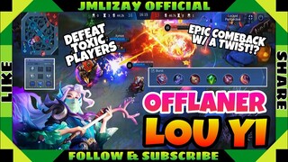 MAGE LOU YI Gameplay Tutorial as an OFFLANER Feat. BEST Build, Rotation and Comeback! #louyi #mlbb