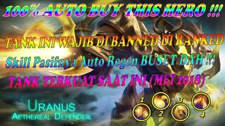 NEW HERO URANUS + SKIN - TANK TERKUAT SAAT INI !?!? AUTO BANNED DI RANKED | MOBILE LEGENDS INDONESIA