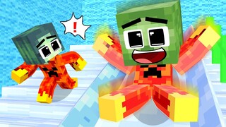 Monster School : Don't Cry, I love Fire Baby Zombie Girl - Sad Story - Minecraft Animation