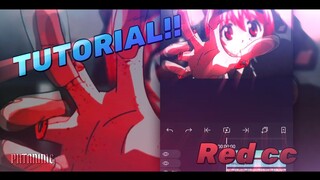 Tutorial edgy red cc || alight motion amv tutorial