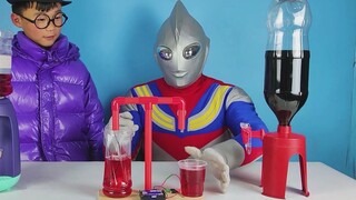 The real Ultraman brought Ozawa a fun electric assembled drinking fountain, which can automatically 