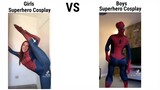girls vs boys superhero cosplay