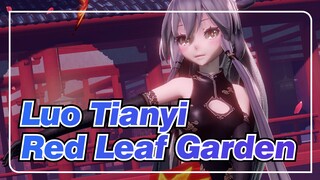 Luo Tianyi|[MMD]Red Leaf Garden：Tianyi with Black Veil-Butterfly Cheongsam-