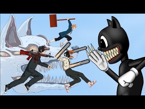 Cartoon Cat vs Chainsaw-Man, Devil Aki, Power - Drawing Cartoons 2 [Dc2] Fan-Animation (CSM)