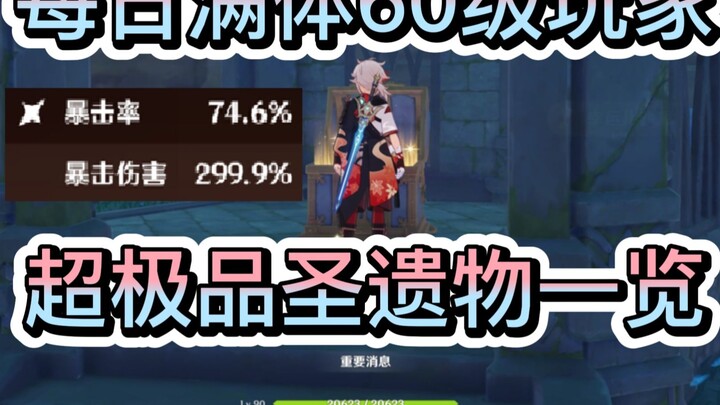 [ Genshin Impact ] 100% resin is put into the holy relic, a list of super high-quality holy relics for players who are full of level 60 every day