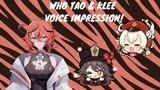 Hutao and Klee Voice Impression by Rishi Valkyrie