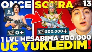 1 LEVEL HESABA 500.000 UC YÜKLEDİM! (HEPSİNİ HARCADIK 😲) PUBG Mobile