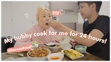 Malaysian husband cook Korean food for me for 24 hours!