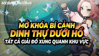 Hướng Dẫn Mở Khóa Bí Cảnh Dinh Thự Dưới Hồ, Tất Cả Giải Đố Trong Khu Vực Bí Cảnh Genshin Impact 2.1