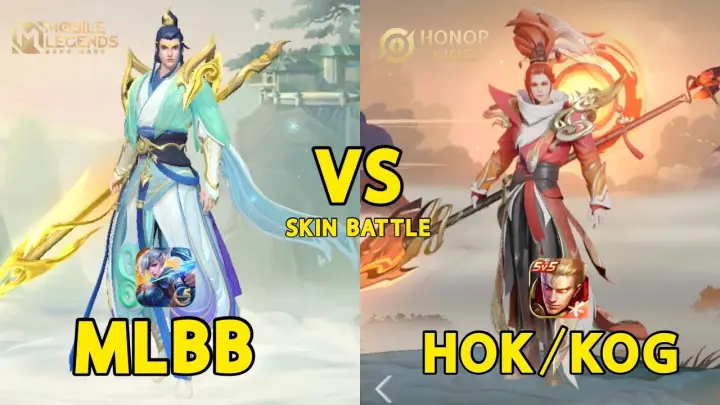 MOBILE LEGENDS VS HONOR OF KING OF GLORY SKIN ANIMATION COMPARISON 2022