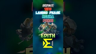 Sedikit tips laning phase ketika pakai edith exp ✍️🙌 #contentcreatormlbb #wiamungtzy #edith #shorts