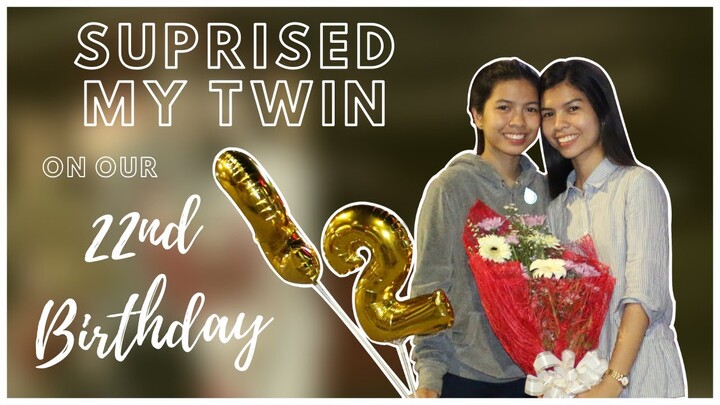 TWIN SURPRISES TWIN ON THEIR 22ND BIRTHDAY | *she cried* | Tiffany Centillas