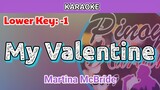 My Valentine by Martina McBride (Karaoke : Lower Key : -1)