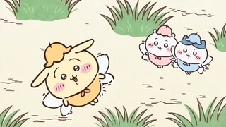 ［ちいかわ］蝶々になってテンションが上がるうさぎ　１分耐久