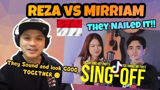 REZA DARMAWANGSA VS MIRRIAM EKA - SING OFF TIKTOK P2 [You Broke Me First, De Yang Gatal Sa -REACTION