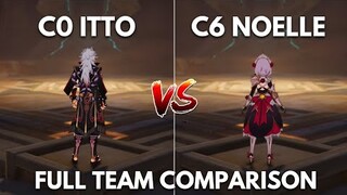 C0 Itto vs C6 Noelle!! Strongest GEO DPS?? [Genshin Impact]