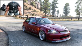 1997 Honda Civic Type R | Forza Horizon 5 | Steering Wheel Gameplay