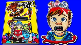 Making INSIDE OUT 2 Game Book（+ Riley Squishy）DIY 인사이드 아웃 2（Embarrassment Squishy）INTENSAMENTE 2