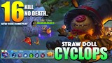 Cyclops Straw Doll Gameplay | New Halloween Skin Cyclops | Ultra Top Global Cyclops Gameplay ~ MLBB