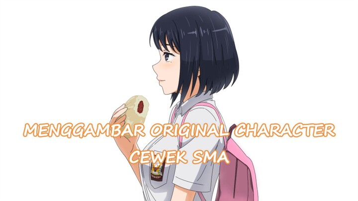 Menggambar Anime original character menggunakan apk si android