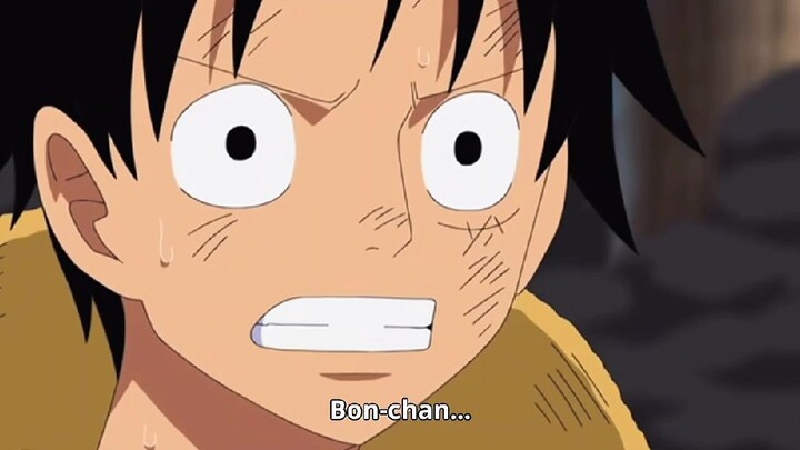 janji ga nangis?  sad moment Luffy & Bon clay