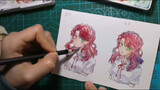 Painting - Left handed artist tries using the right hand