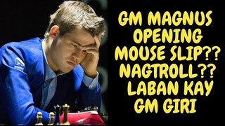 GM CARLSEN! MOUSE SLIP BA ITO SA OPENING O NAGTROLL LANG SYA KAY GIRI?? Opera Euro Rapid 2021