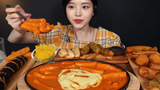 SUB) ! Cheese Rosé Tteokbokki Mukbang Asmr