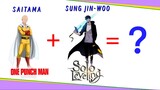 Sung jin-woo solo leveling gabung dengan saitama one punch man | fusion anime