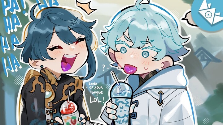 [Xingyun] Sharing Slushies | Genshin Impact Comic Dub | Crownie