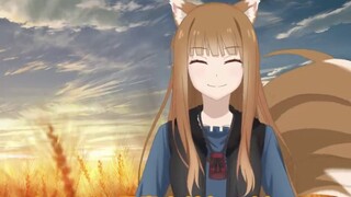 [Serigala dan Rempah/Vtuber Holo] [Teks bahasa Mandarin] Saat serigala lucu melihat sosoknya sendiri