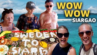 SWEDISH Family Trying BOODLE FIGHT! (Vlog 48 - Island hopping Siargao)