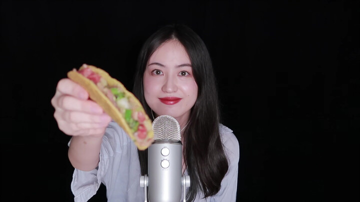 【廿廿】食音 咀嚼音 声控 塔可 TACO 墨西哥玉米卷 脆脆的塔可饼皮加自制馅料