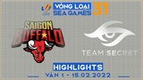 Highlights SGB vs TS [Ván 1][Vòng Loại Seagame31 - Vòng 2][15.02.2022]