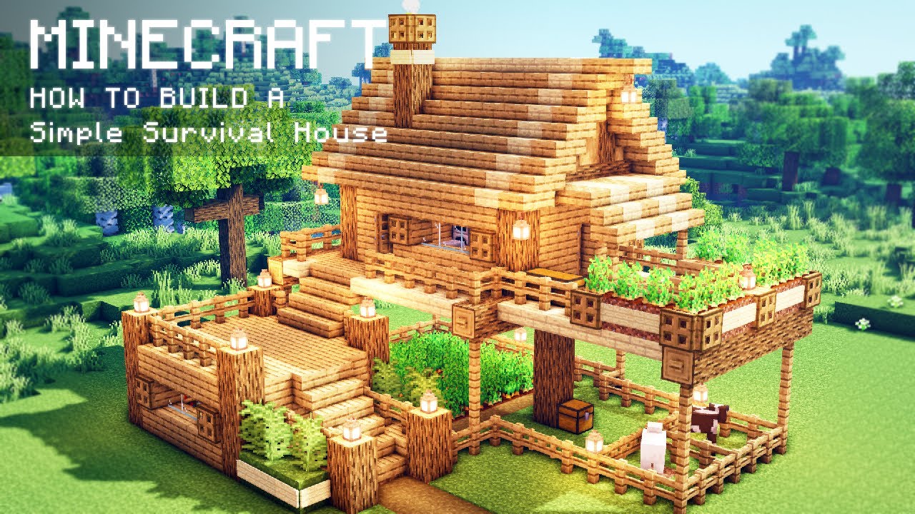 Minecraft: How To Build a Simple Survival House - Bilibili