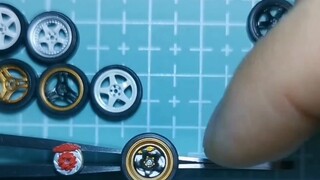 1/64 car model wheel modification with high detail brake disc linkage