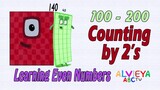 Counting by 2's to 200 (Two Hundred) using Numberblocks - Learn Even Numbers