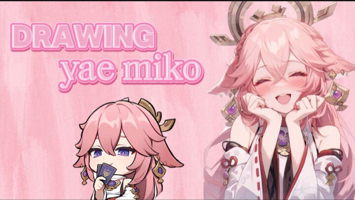 drawing yae Miko
