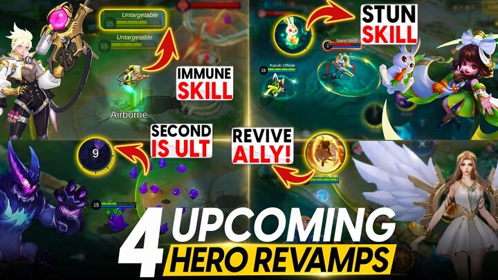 ALL 4 UPCOMING HERO RAVAMPS | KIMMY REVAMP | CHANG'E REVAMP | RAFAELA REVAMP | GLOO REVAMP