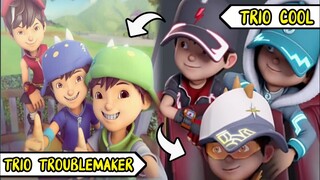 TRIO TROUBLEMAKER VS TRIO COOL | Bahas Tuntas Trio Element Boboiboy