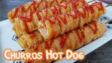 Cách làm bánh Churros Hot-dog | Bánh Churros nhân xúc xích (đơn giản, không dùng lò nướng)