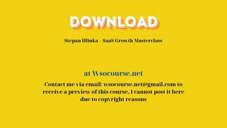[GET] Stepan Hlinka – SaaS Growth Masterclass