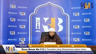 Dosa Besar #89 Transaksi yang Diharamkan Dalam Islam – Khalid Basalamah