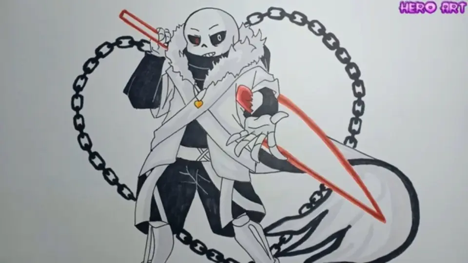 How To Draw Cross Sans Undertale Cách Vẽ Sans Đẹp Và Dễ - Bilibili