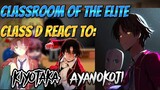 classroom of the elite (class D) react to ayanokoji||Timeline:just after S system revelation.